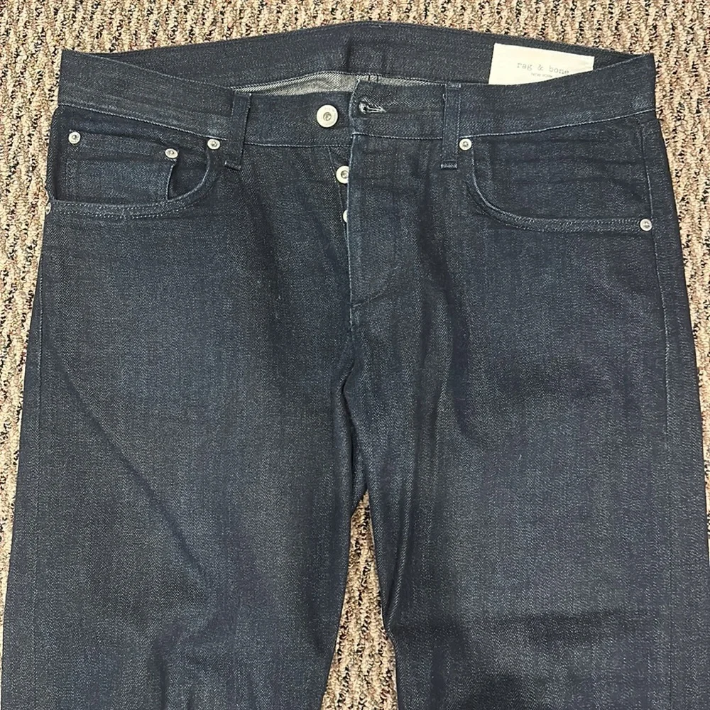 Brand new, never worn dark blue, rag & bone jeans, button up, fly, slim fit 2